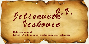 Jelisaveta Vesković vizit kartica